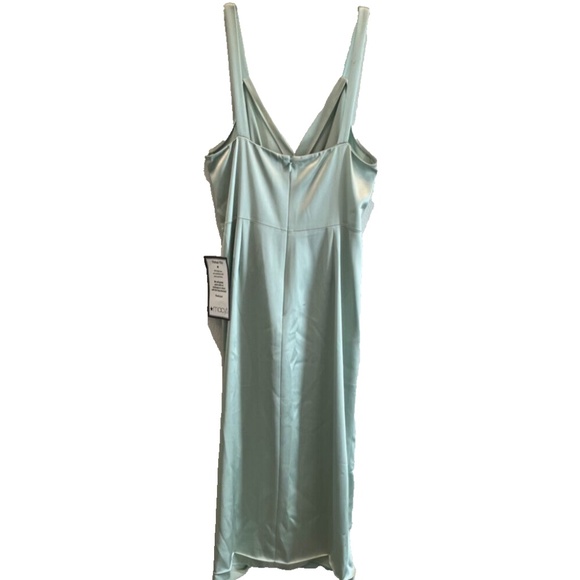 (NWD) JILL JILL STUART Women's Satin Twist/Slit Front Cocktail Dress, Mint - Picture 9 of 16